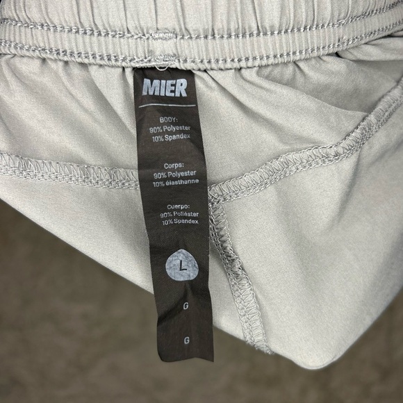 Mier athletic shorts size Large 5” inseam gray - Picture 2 of 3